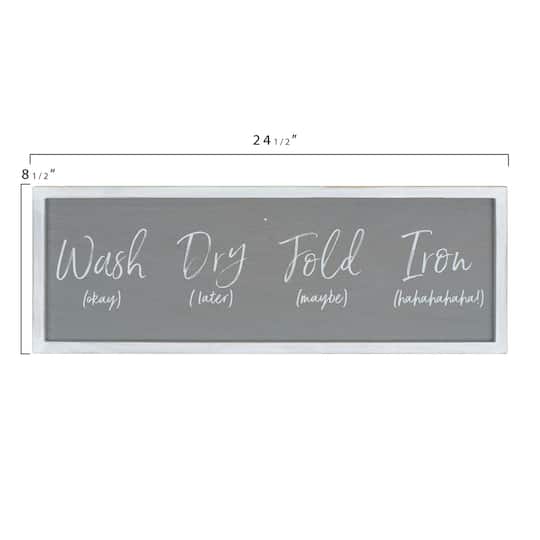 Hello Honey® Gray Wash Dry Fold Iron Funny Wood Framed Wall Décor
